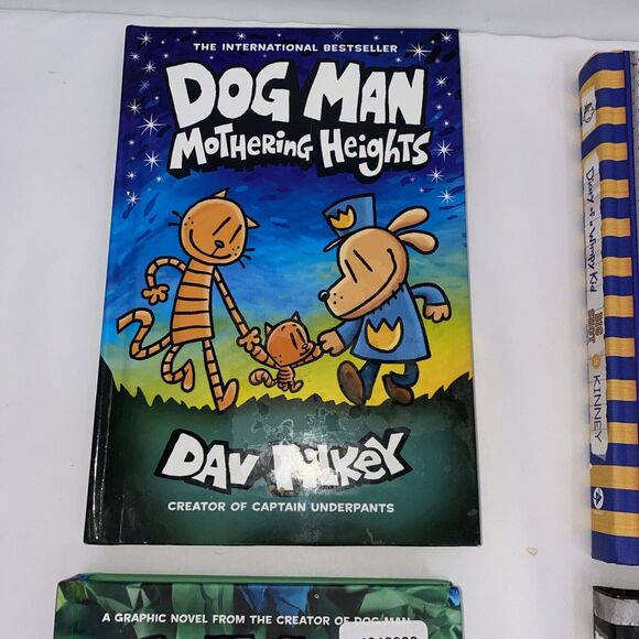 Dog Man Cat Kid Diary Of A Wimpy Kid Book Lot of 4 Grade School Novels - Picture 2 of 6